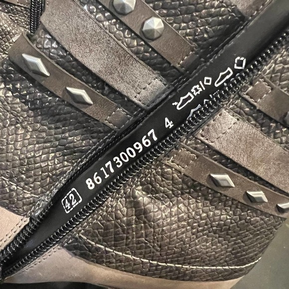 Remonte Womens Leather Gray Cheyenne Western Bootie Ankle Boot Size 10 - Picture 8 of 9